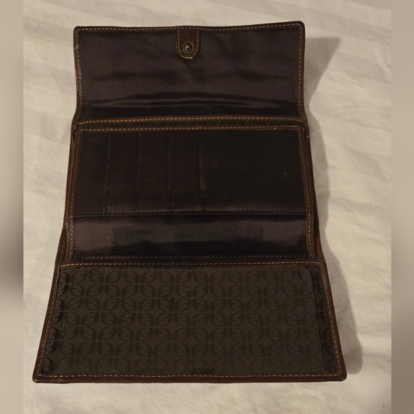 Vintage Fossil Patchwork Trifold Wallet/Checkbook Holder - Picture 6 of 6